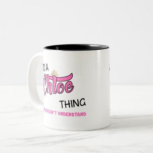 分からないことは聞きなさい ツートーンマグカップ (正面左)