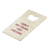 分か飲らな素晴らしい クレジットカード栓抜き (正面アングル)