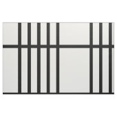 分けられた黒いストライプ幾何学的なパターン生地 ファブリック (ファットクウォーター)