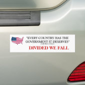 分けられて私達はステッカーころびます バンパーステッカー (車上)