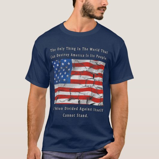 分けられる国家(前部及び背部デザイン) Tシャツ (正面)