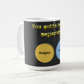 分け保たほうがいい – 政治・宗教 コーヒーマグカップ (正面左)