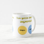 分け保たほうがいい – 政治・宗教 コーヒーマグカップ (正面右)