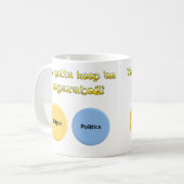 分け保たほうがいい – 政治・宗教 コーヒーマグカップ (正面左)