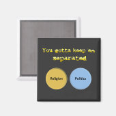 分け保たほうがいい – 政治・宗教 マグネット (正面/裏面)