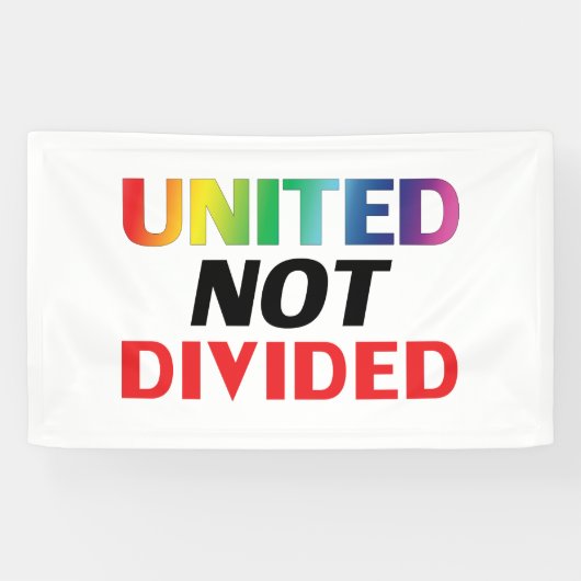 分け統一されたない – 赤、白、青、lgbtq lgbt 横断幕 (横)