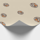 分カッコいい権・暗号通貨の硬貨標識パターン ラッピングペーパー (角)