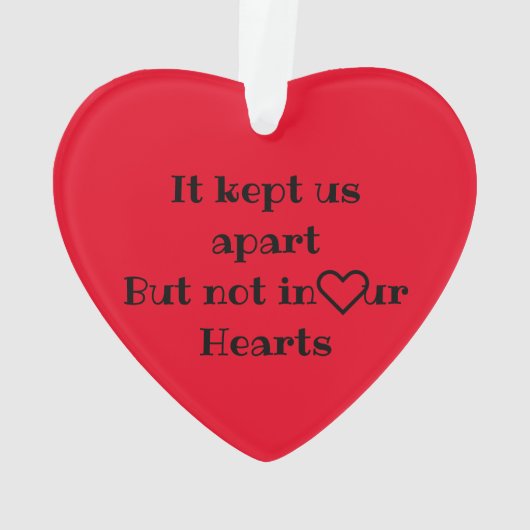 分保離したが私たちのハートでカスタマイズ可能 オーナメント (裏面)