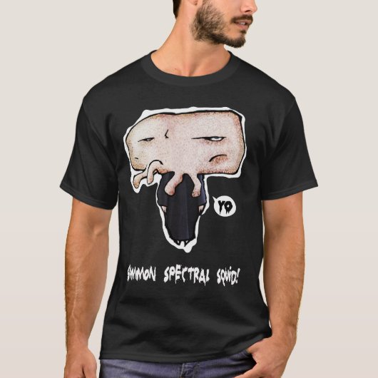 分光イカの暗闇のTシャツを呼び出して下さい Tシャツ (正面)