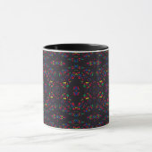 分光虹抽象ガッシュ画 マグカップ (中央)