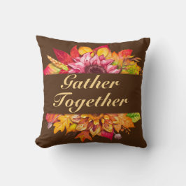 分割かわいらし紅葉リース クッション