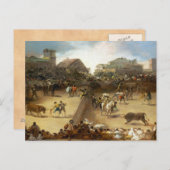 分割されたリングや輪フランシスコ・ホセ・デ・ゴヤでの闘牛 ポストカード (正面/裏面)