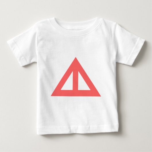 分割された三角矢印 ベビーTシャツ (正面)