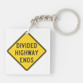 分割された道路端の記号 キーホルダー (裏面)
