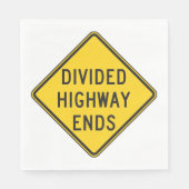 分割された道路端の記号 スタンダードランチョンナプキン (正面)