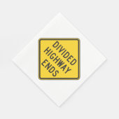 分割された道路端の記号 スタンダードランチョンナプキン (角)