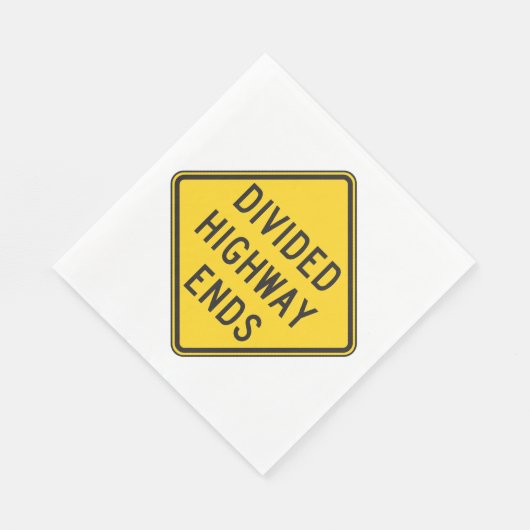 分割された道路端の記号 スタンダードランチョンナプキン (角)