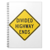 分割された道路端の記号 ノートブック (正面)