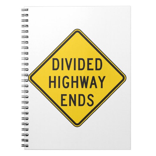 分割された道路端の記号 ノートブック (正面)