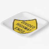 分割された道路端の記号 ペーパープレート (傾斜あり)