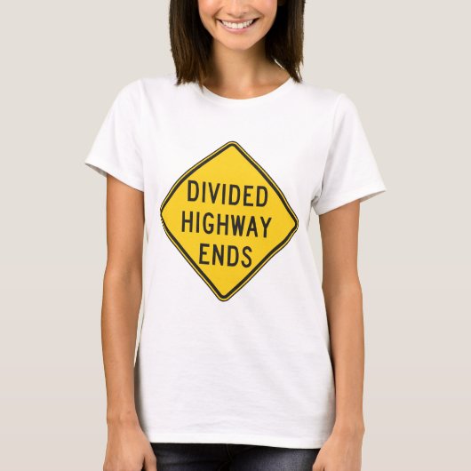 分割された道路端の記号 Tシャツ (正面)