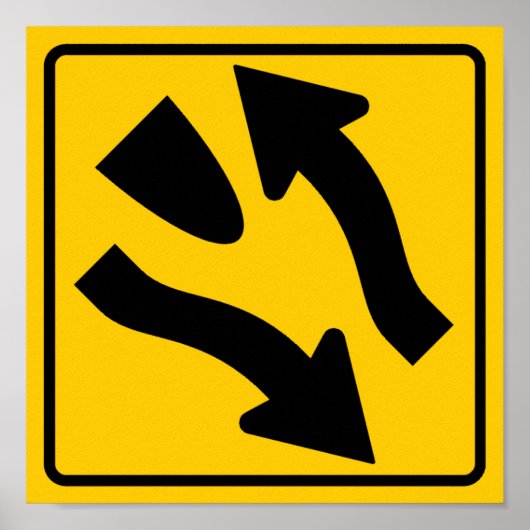 分割された高速道路が高速道路の標識を開始 ポスター (正面)