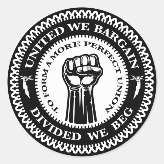 分割して私たちは懇願 ラウンドシール (正面)