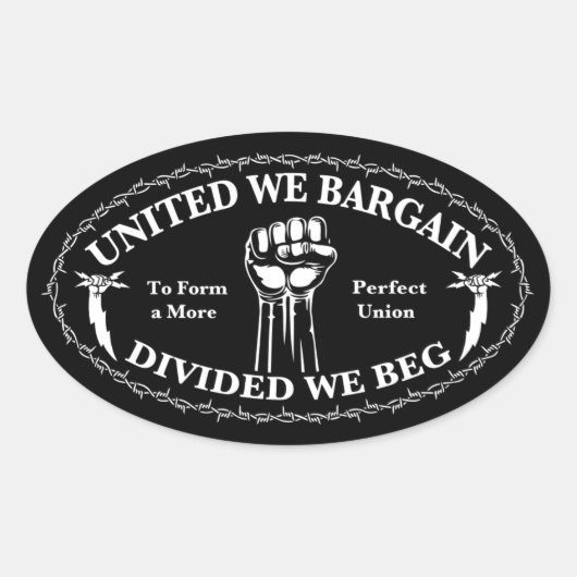 分割して私たちは懇願 楕円形シール (正面)