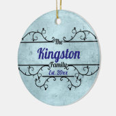 分割つる植物縁どブパーソナライズされたル セラミックオーナメント (左)