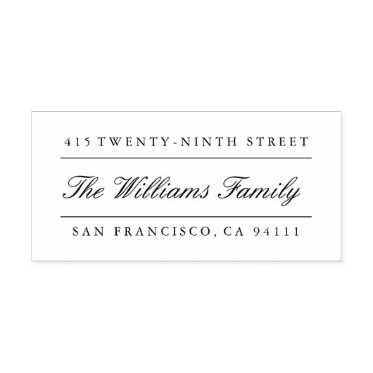 分割エレガントアドレス自己インク入力差出人住所 セルフインキングスタンプ (デザイン)