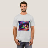 分割グラフィックプリント上 Tシャツ (正面フル)