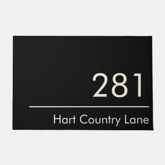 分割ハウス番号住所パーソナライズされた正面 ドアマット (正面)