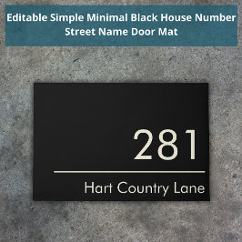 分割ハウス番号住所パーソナライズされた正面 ドアマット