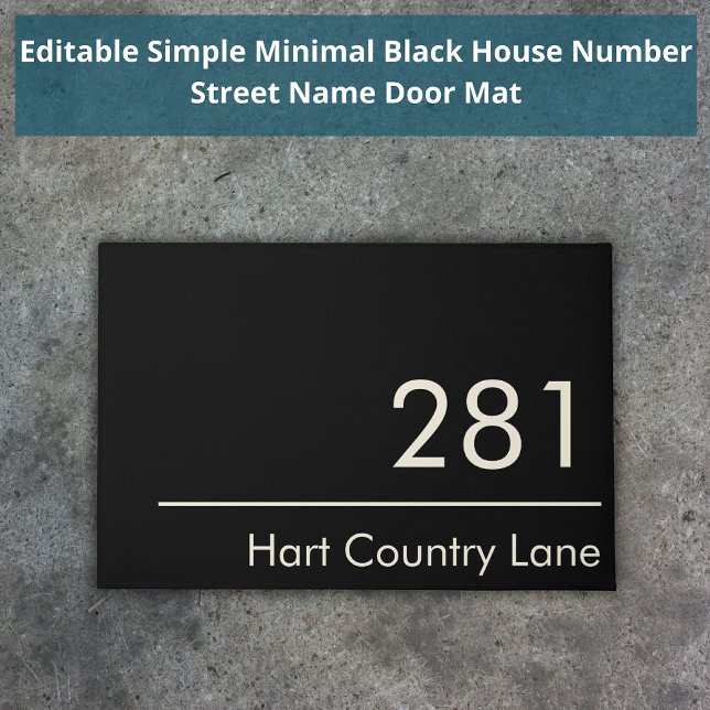 分割ハウス番号住所パーソナライズされた正面 ドアマット (クリエイターアップロード済み)