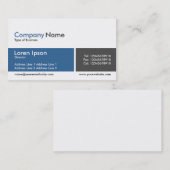 分割バンドブルーとダークグレー 名刺 (正面/裏面)