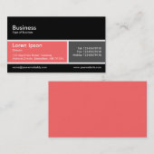 分割バンドv2熱帯ピンクとダークグレー 名刺 (正面/裏面)