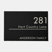 分割ファミリ名家屋番号住所（正面） ドアマット (正面)