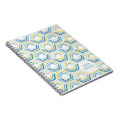 分割ヘキサゴン幾何学仕訳帳 – ターコイズ ノートブック (右側)
