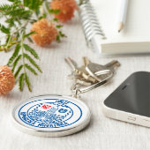 分割ラウンドエンブレム キーホルダー (側面)