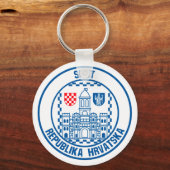 分割ラウンドエンブレム キーホルダー (正面)