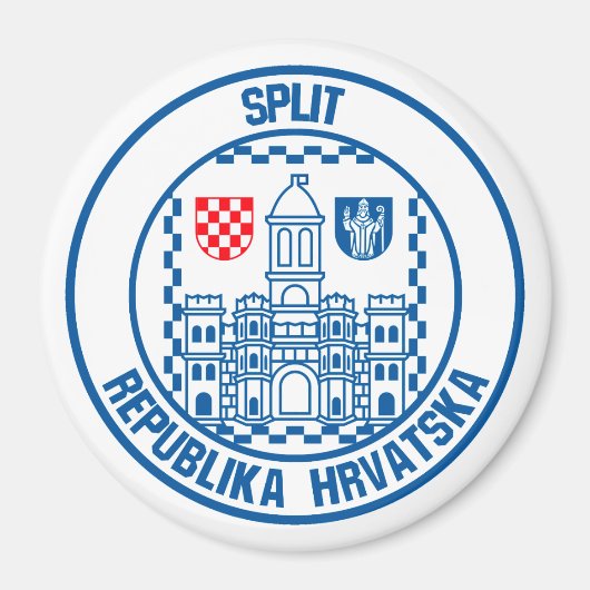 分割ラウンドエンブレム マグネット (正面)