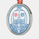 分割ラウンドエンブレム メタルオーナメント (左)