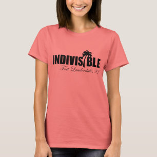 分割不可能な-女性のTシャツ- blk FTのLAUDERDALE Tシャツ