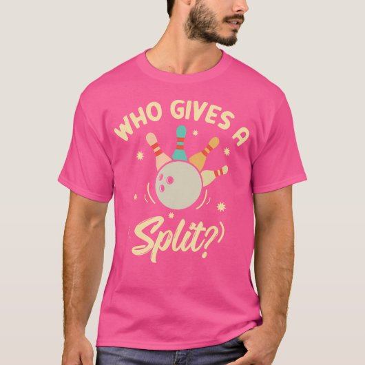 分割与えボーリングおもしろいゲーム Tシャツ (正面)