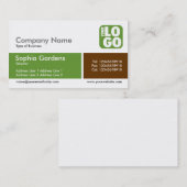 分割帯 – アボカドグリーン – ロゴ 名刺 (正面/裏面)