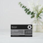 分割帯v2グレーとダークグレー 名刺 (スタンド正面)