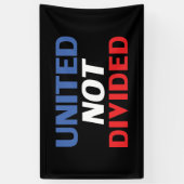 分割統一されたなし – 赤、白、青、黒 横断幕 (縦)