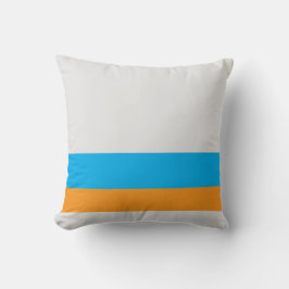 分割線と任意の2色の白 クッション