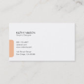 分割線（ライトアプリコット）タブ 名刺 (裏面)