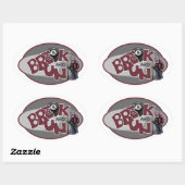 分割走と 楕円形シール (シート)